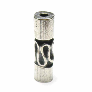 Pipe And Barrel bali silver bead