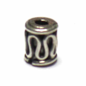 Pipe And Barrel bali silver bead