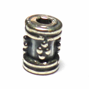 Pipe And Barrel bali silver bead