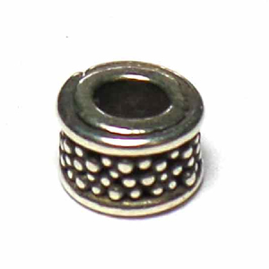 Pipe And Barrel bali silver bead