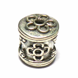 Pipe And Barrel bali silver bead