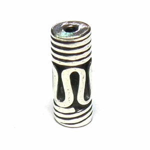 Pipe And Barrel bali silver bead