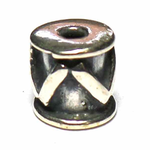 Pipe And Barrel bali silver bead