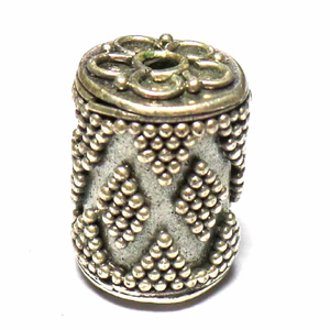 Pipe And Barrel bali silver bead