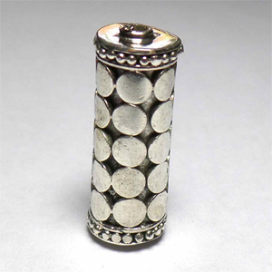 Pipe And Barrel bali silver bead