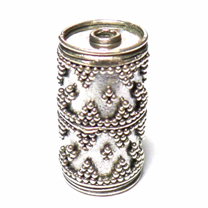 Pipe And Barrel bali silver bead