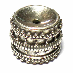 Pipe And Barrel bali silver bead