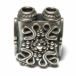 Pipe And Barrel bali silver bead