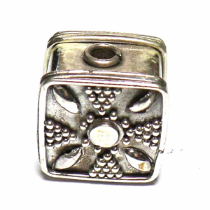 Pipe And Barrel bali silver bead