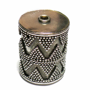 Pipe And Barrel bali silver bead