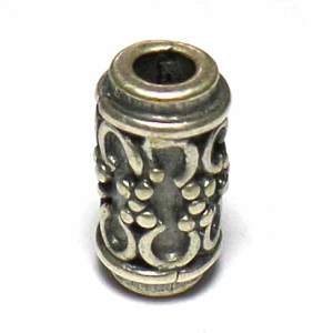 Pipe And Barrel bali silver bead