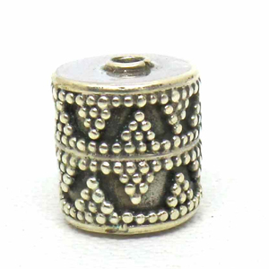 Pipe And Barrel bali silver bead