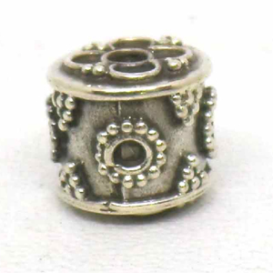 Pipe And Barrel bali silver bead