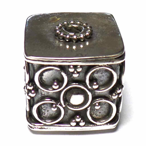 Pipe And Barrel bali silver bead