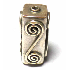 Pipe And Barrel bali silver bead