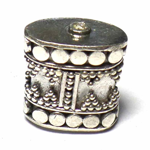 Pipe And Barrel bali silver bead