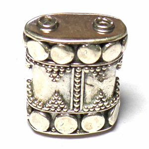 Pipe And Barrel bali silver bead