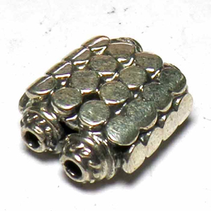 Pipe And Barrel bali silver bead