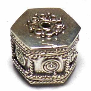 Pipe And Barrel bali silver bead