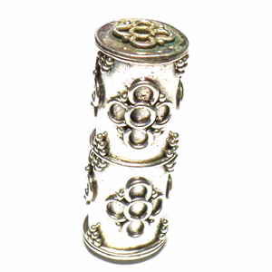 Pipe And Barrel bali silver bead