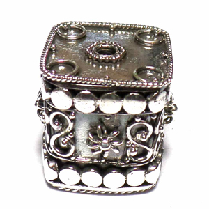 Pipe And Barrel bali silver bead