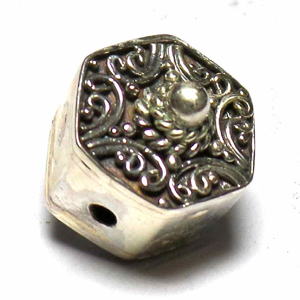 Pipe And Barrel bali silver bead