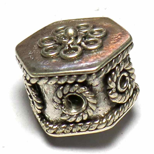 Pipe And Barrel bali silver bead