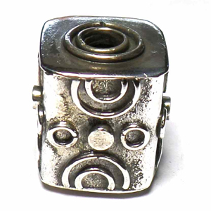 Pipe And Barrel bali silver bead