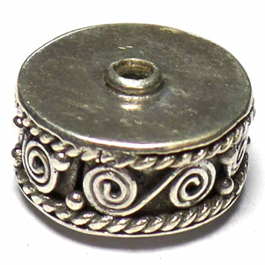 Pipe And Barrel bali silver bead