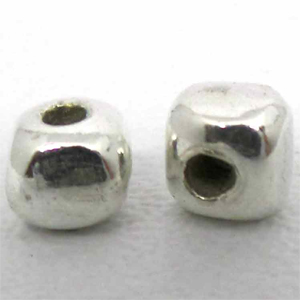 Plain Bead Square bali silver bead