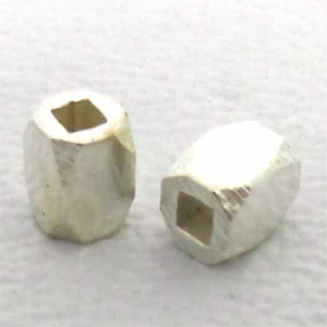 Plain Bead Square bali silver bead