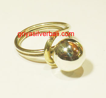 Ring No Stone bali silver bead