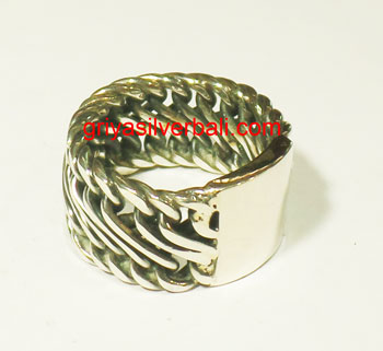 Ring No Stone bali silver bead