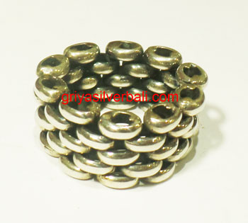 Ring No Stone bali silver bead