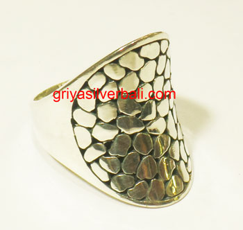 Ring No Stone bali silver bead