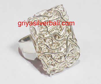 Ring No Stone bali silver bead