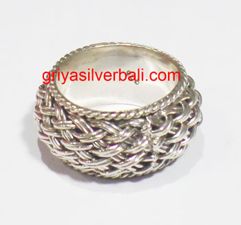 Ring No Stone bali silver bead