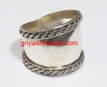 Ring No Stone bali silver bead