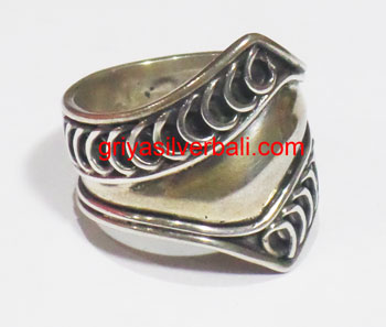 Ring No Stone bali silver bead