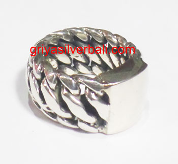 Ring No Stone bali silver bead