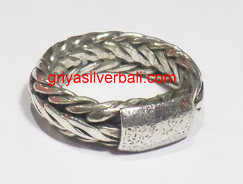 Ring No Stone bali silver bead