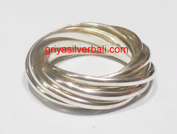 Ring No Stone bali silver bead