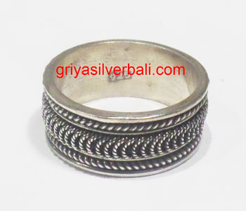 Ring No Stone bali silver bead