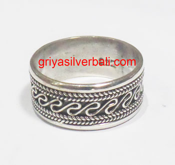 Ring No Stone bali silver bead