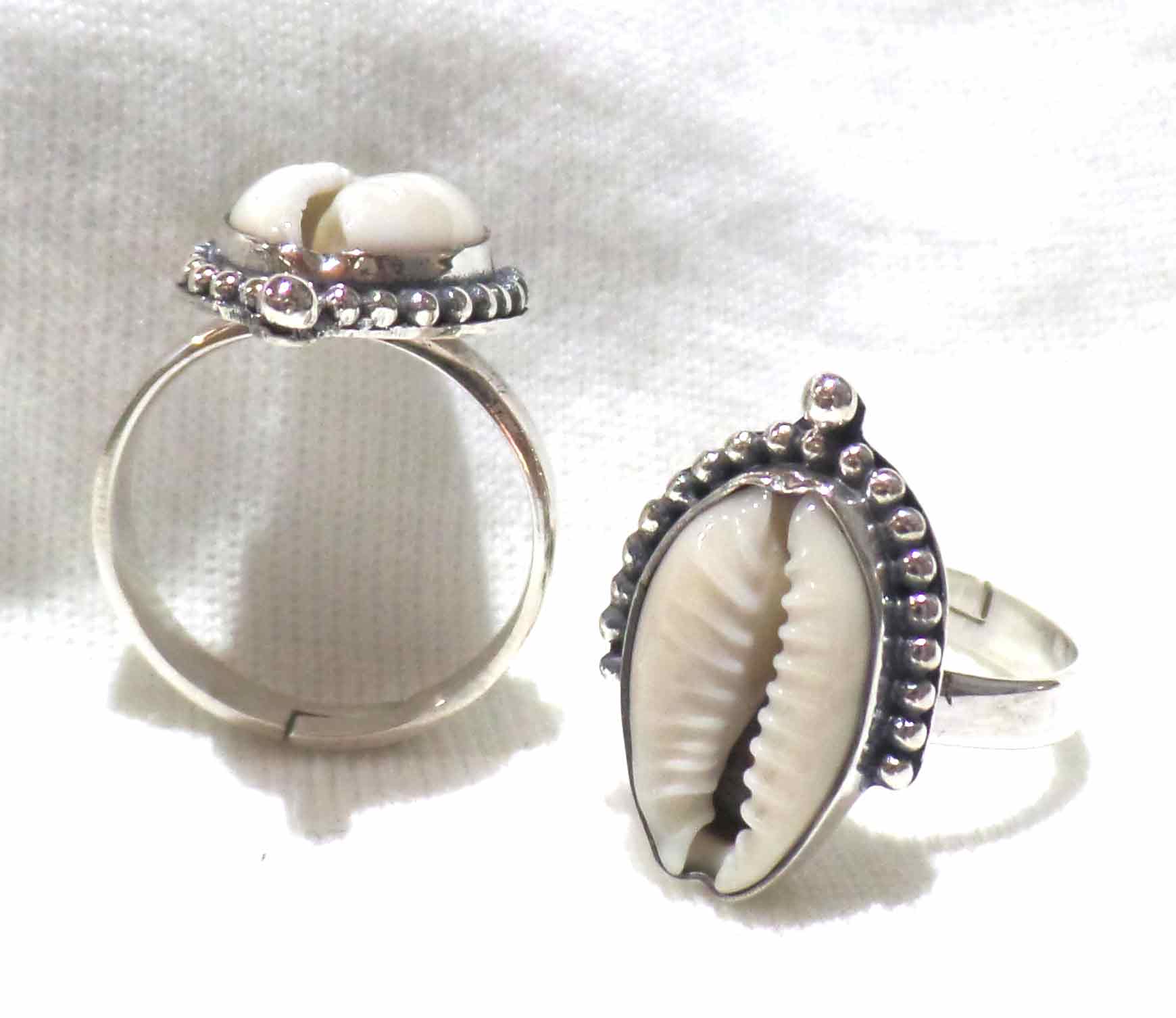 Ring Shell Cowrie bali silver bead