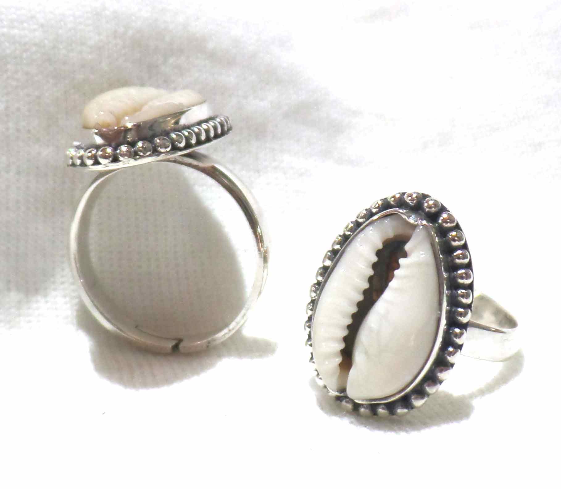 Ring Shell Cowrie bali silver bead