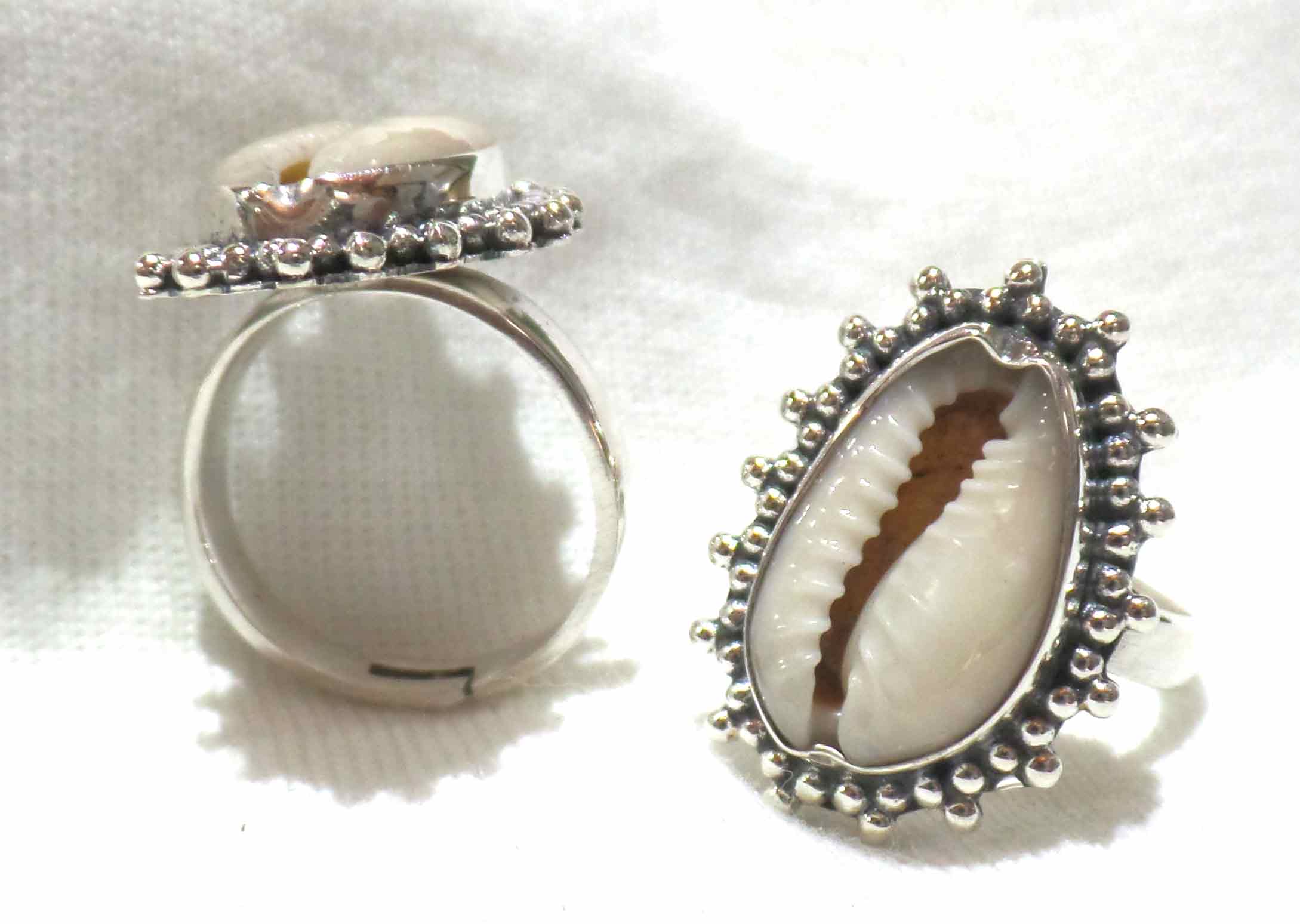 Ring Shell Cowrie bali silver bead