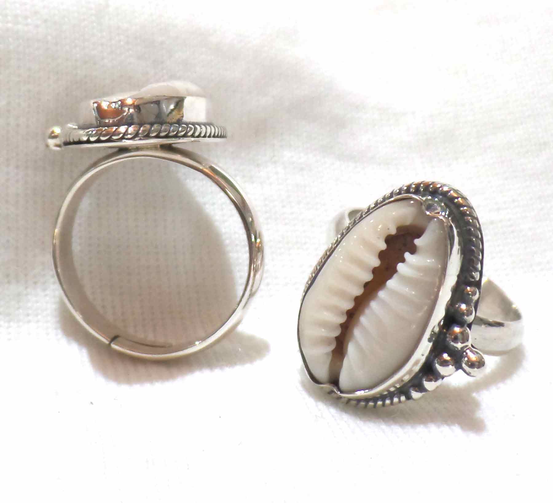 Ring Shell Cowrie bali silver bead