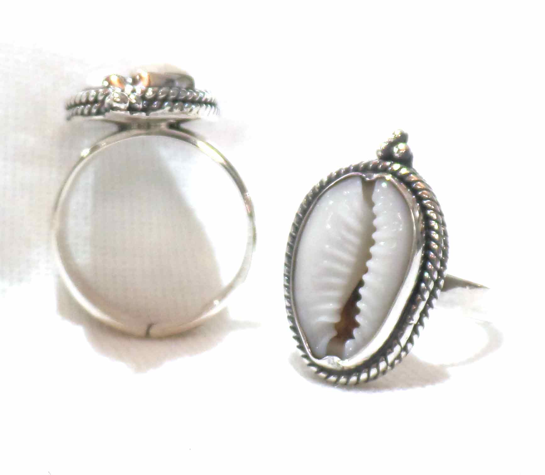 Ring Shell Cowrie bali silver bead