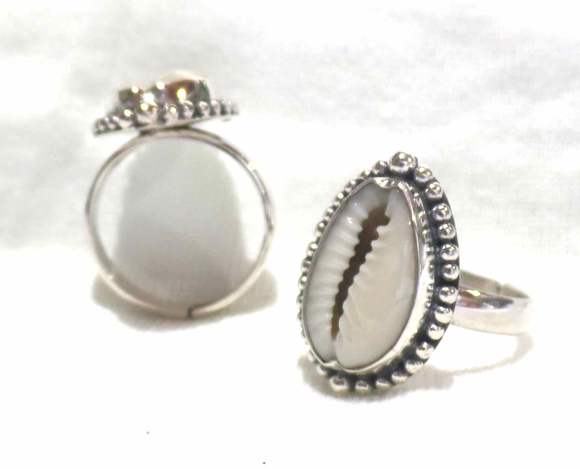 Ring Shell Cowrie bali silver bead